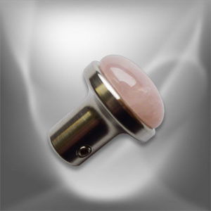Pied diapason cristal Quartz rose 25 mm